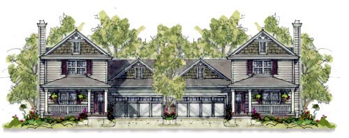 Multi-Family Plan 67903 with 6 Beds, 6 Baths, 4 Car Garage Elevation