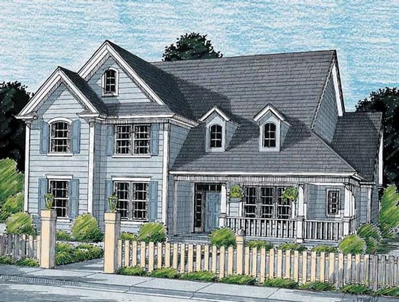 Country House Plan 68151 with 4 Beds, 4 Baths, 2 Car Garage Elevation