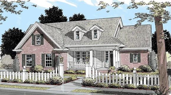 Traditional House Plan 68157 with 3 Beds, 3 Baths, 2 Car Garage Elevation