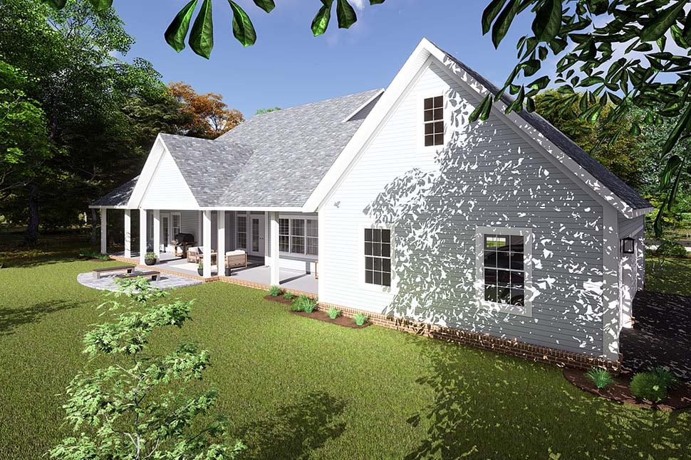 Country, Farmhouse Plan with 2252 Sq. Ft., 4 Bedrooms, 3 Bathrooms, 3 Car Garage Picture 7