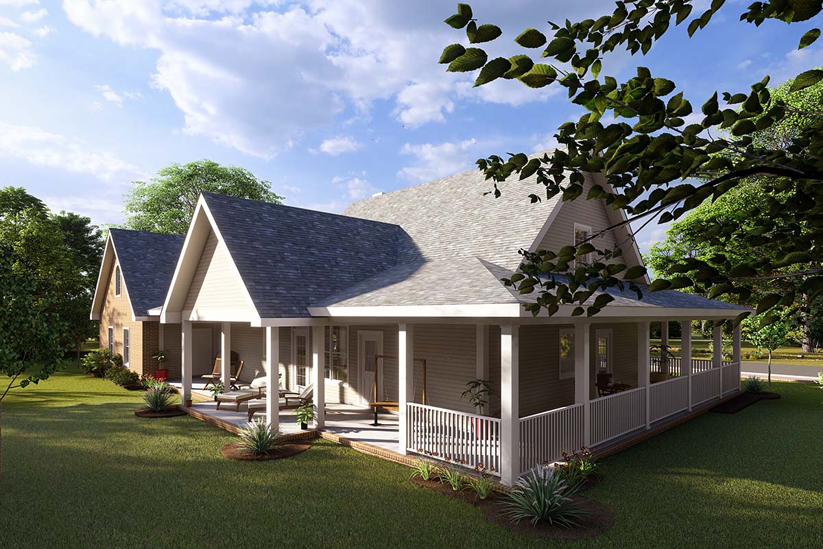 Country, Southern Plan with 1675 Sq. Ft., 3 Bedrooms, 3 Bathrooms, 2 Car Garage Picture 3