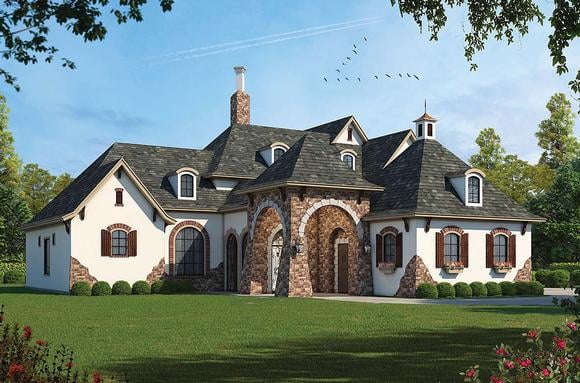 Southern House Plan 68359 with 4 Beds, 5 Baths, 4 Car Garage Elevation