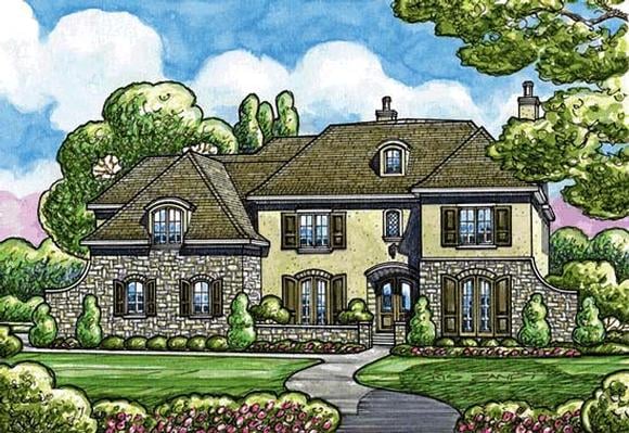 Southern House Plan 68361 with 5 Beds, 6 Baths, 3 Car Garage Elevation