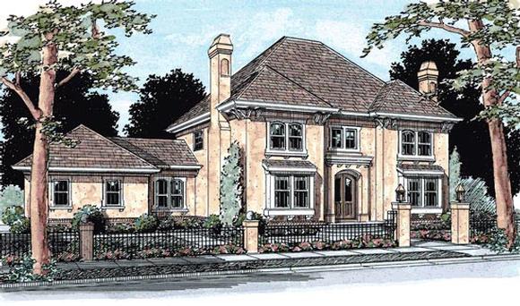 French Country House Plan 68453 with 4 Beds, 4 Baths, 3 Car Garage Elevation