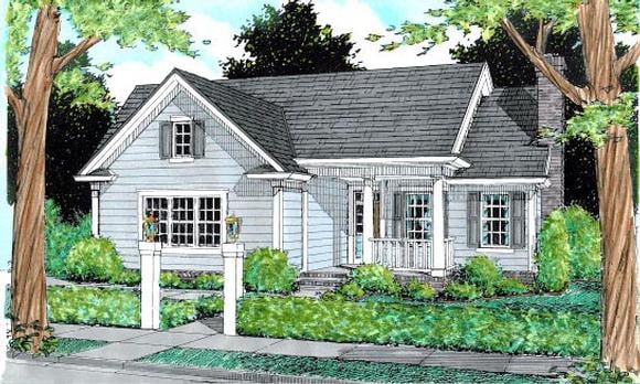 Cottage, Traditional House Plan 68470 with 3 Beds, 2 Baths, 2 Car Garage Elevation