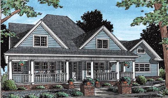 Country House Plan 68478 with 4 Beds, 4 Baths, 3 Car Garage Elevation
