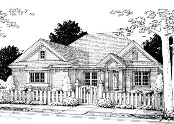 Traditional House Plan 68499 with 3 Beds, 2 Baths, 2 Car Garage Elevation