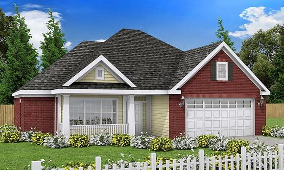 Traditional House Plan 68508 with 3 Beds, 2 Baths, 2 Car Garage Elevation