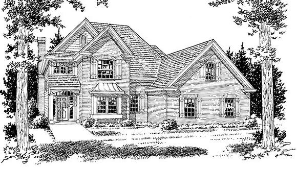 Traditional House Plan 68517 with 3 Beds, 3 Baths, 2 Car Garage Elevation