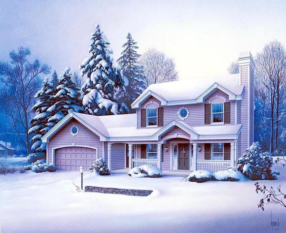 Country, Traditional House Plan 69000 with 3 Beds, 3 Baths, 2 Car Garage Elevation