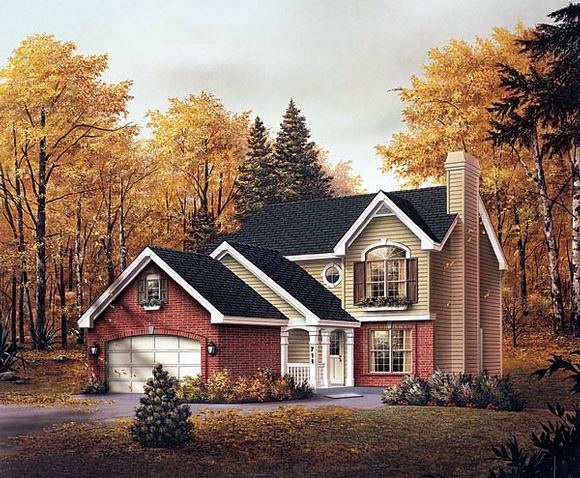 Traditional House Plan 69018 with 3 Beds, 3 Baths, 2 Car Garage Elevation