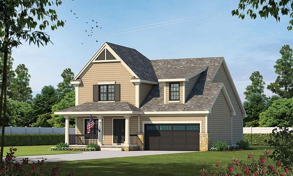 Country, Craftsman House Plan 69086 with 3 Beds, 3 Baths, 2 Car Garage Elevation