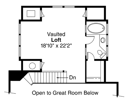 Cabin, Country House Plan 69144 with 3 Beds, 3 Baths Second Level Plan