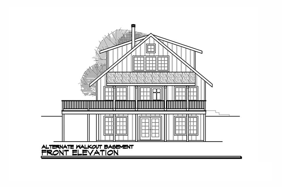 Cabin, Country Plan with 1749 Sq. Ft., 3 Bedrooms, 3 Bathrooms Picture 4
