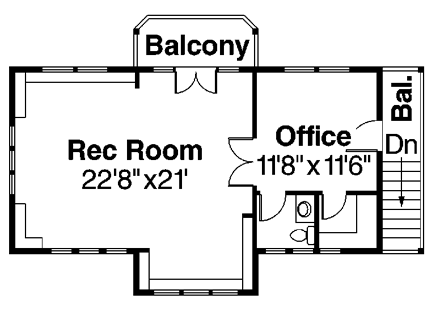 Bungalow, Cape Cod, Country, Craftsman House Plan 69156 with 4 Beds, 5 Baths, 3 Car Garage Third Level Plan