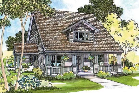 Bungalow, Country, Craftsman, Traditional House Plan 69277 with 3 Beds, 2.5 Baths, 2 Car Garage Elevation