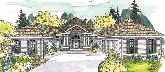 Traditional House Plan 69298 with 3 Beds, 2.5 Baths, 3 Car Garage Elevation