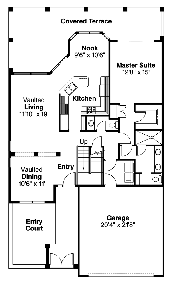 House Plan 69310 - Mediterranean Style with 1794 Sq Ft, 3 Bed, 2