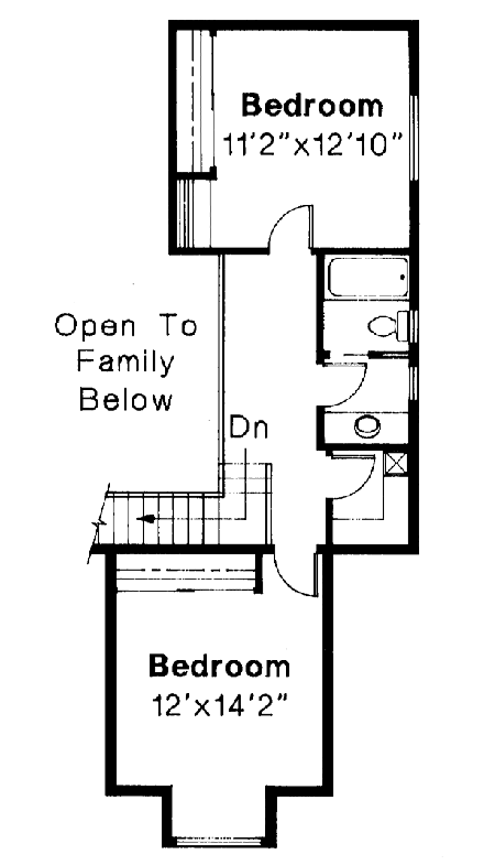 Florida, Mediterranean House Plan 69315 with 4 Beds, 3.5 Baths, 2 Car Garage Second Level Plan