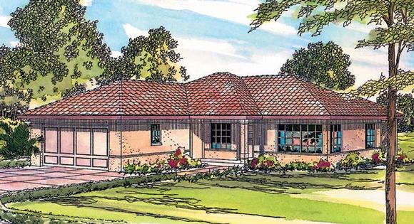 One-Story, Ranch, Southwest House Plan 69346 with 3 Beds, 1 Baths, 2 Car Garage Elevation