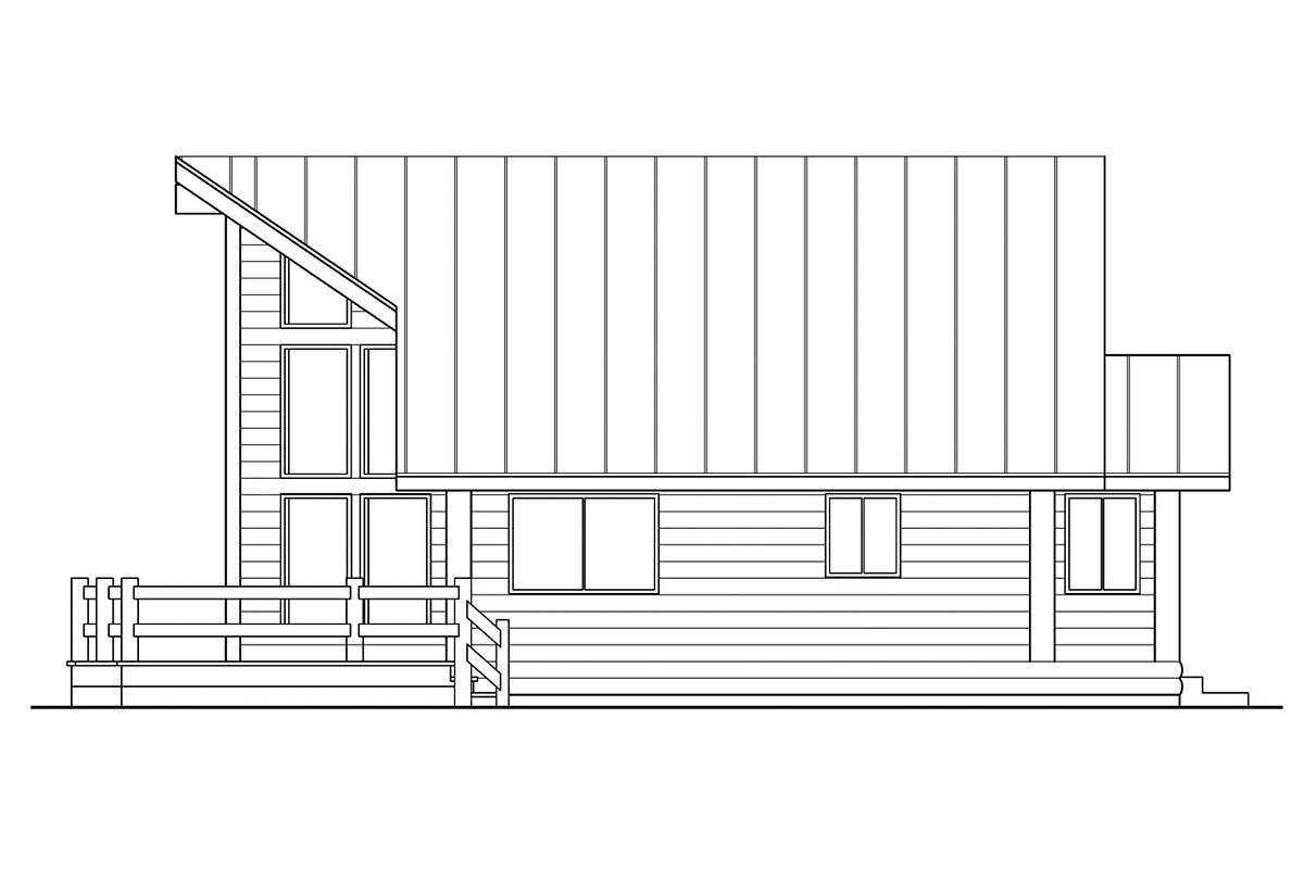 Contemporary, Log Plan with 1401 Sq. Ft., 3 Bedrooms, 2 Bathrooms, 2 Car Garage Picture 2