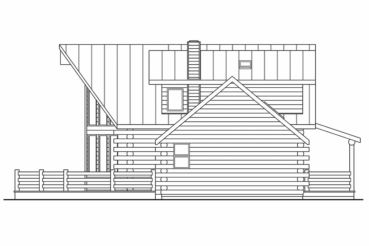 Contemporary, Log Plan with 1987 Sq. Ft., 3 Bedrooms, 2.5 Bathrooms Picture 3