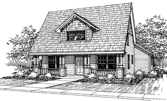 Cape Cod, Cottage, Country House Plan 69408 with 3 Beds, 2.5 Baths, 3 Car Garage Elevation