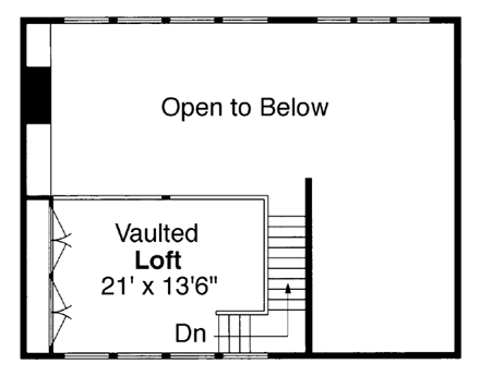 Craftsman House Plan 69442 with 5 Beds, 4 Baths, 2 Car Garage Third Level Plan