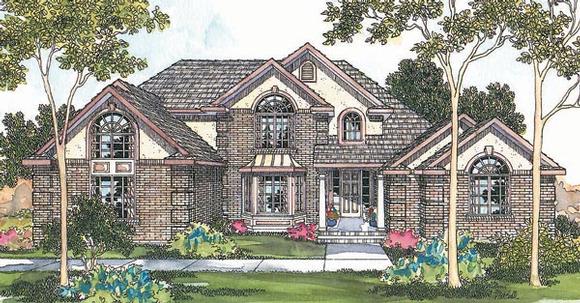Tudor House Plan 69449 with 3 Beds, 3.5 Baths, 3 Car Garage Elevation