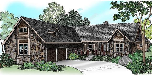 Traditional House Plan 69494 with 4 Beds, 3 Baths, 2 Car Garage Elevation