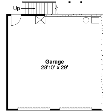 Traditional House Plan 69755, 2 Car Garage First Level Plan