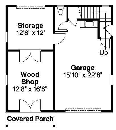 Traditional 1 Car Garage Apartment Plan 69765 First Level Plan