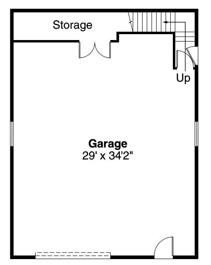 Traditional 1 Car Garage Apartment Plan 69766 First Level Plan