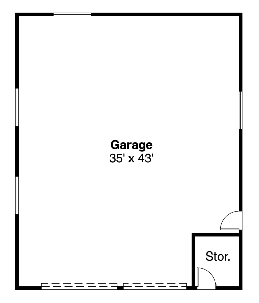 Traditional 5 Car Garage Plan 69767, RV Storage Level One