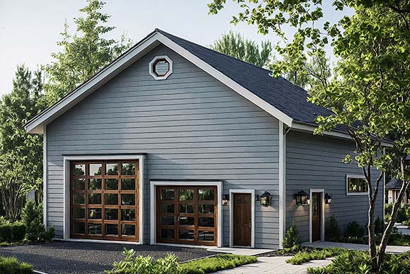 Traditional 5 Car Garage Plan 69767, RV Storage Elevation