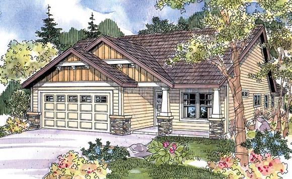 Colonial, Contemporary, Country, One-Story, Ranch House Plan 69797 with 3 Beds, 2 Baths, 2 Car Garage Elevation