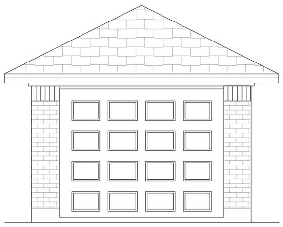 Traditional 1 Car Garage Plan 69901 Elevation