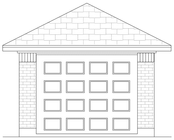 Traditional 1 Car Garage Plan 69901 Elevation