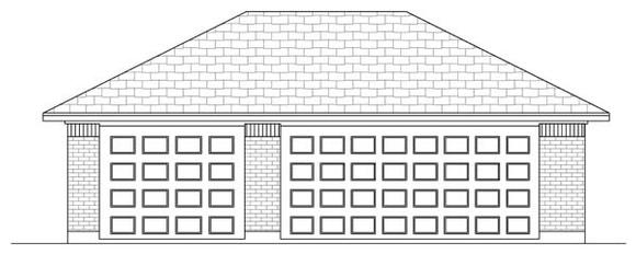 Traditional 3 Car Garage Plan 69905 Elevation