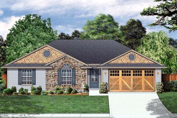 Traditional House Plan 69915 with 4 Beds, 2 Baths, 2 Car Garage Elevation