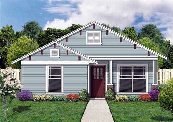 Cottage, Craftsman House Plan 69921 with 4 Beds, 2 Baths Elevation