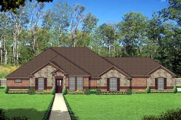 European, Traditional House Plan 69949 with 4 Beds, 4 Baths, 2 Car Garage Elevation