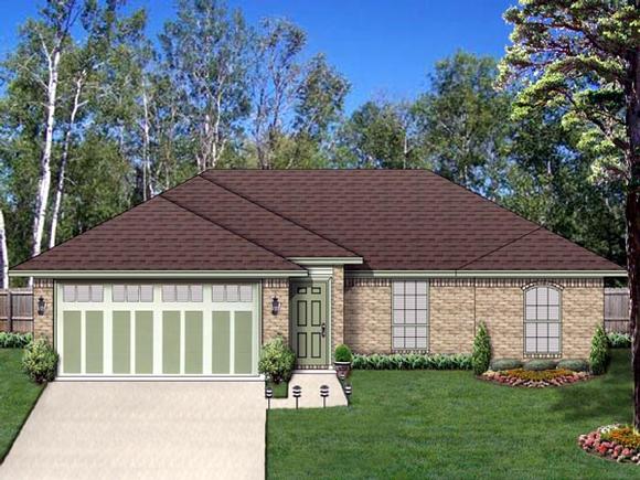Traditional House Plan 69955 with 3 Beds, 2 Baths, 2 Car Garage Elevation