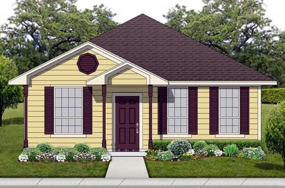 Cottage, Traditional House Plan 69957 with 3 Beds, 2 Baths Elevation