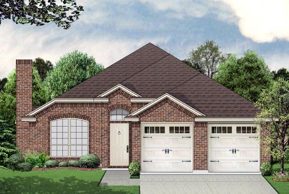 Traditional House Plan 69963 with 3 Beds, 2 Baths, 2 Car Garage Elevation
