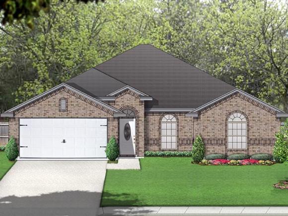 Traditional House Plan 69992 with 3 Beds, 2 Baths, 2 Car Garage Elevation