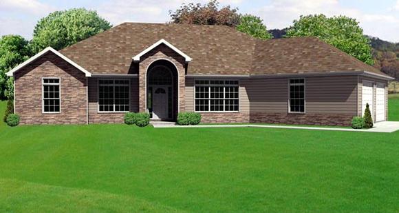 Traditional House Plan 70104 with 2 Beds, 3 Baths, 2 Car Garage Elevation