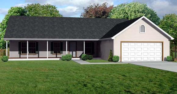 Traditional House Plan 70118 with 3 Beds, 2 Baths, 2 Car Garage Elevation