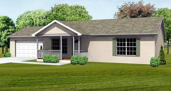 Traditional House Plan 70121 with 3 Beds, 1 Baths, 2 Car Garage Elevation