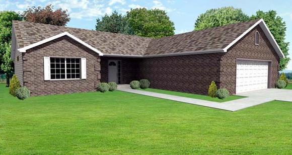 Traditional House Plan 70130 with 3 Beds, 3 Baths, 2 Car Garage Elevation